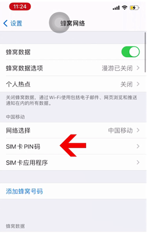 新洲苹果14维修网分享如何给iPhone14的SIM卡设置密码 