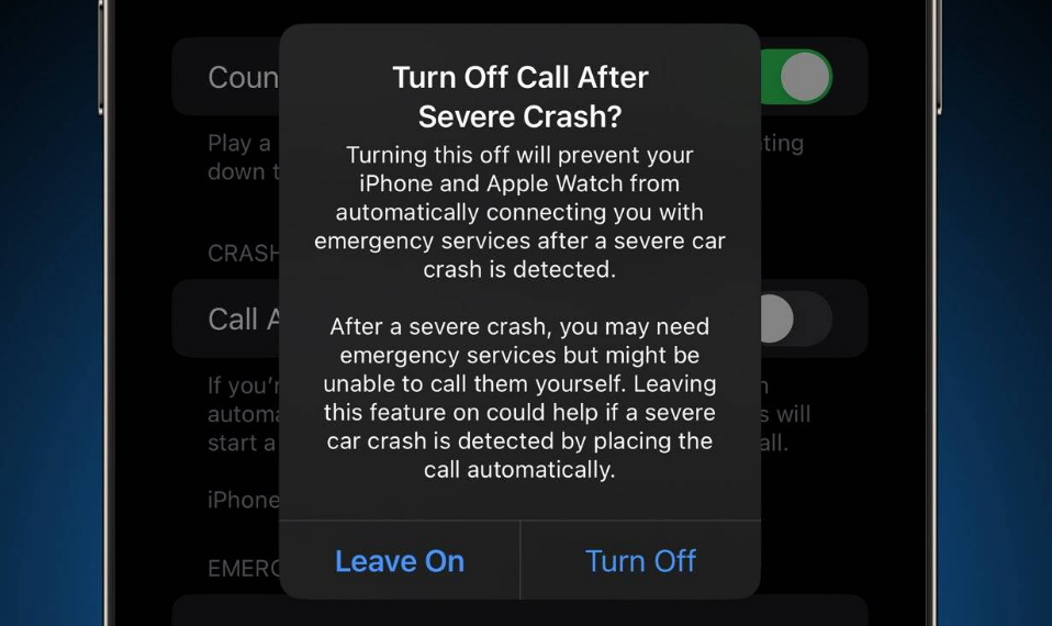 新洲苹果14维修分享 iPhone 14 和 Apple Watch 上关闭崩溃检测 