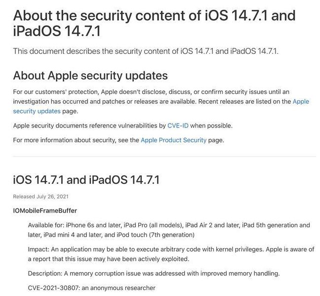 新洲苹果手机维修分享iOS 14.7.1 正式版更新内容及升级方法 